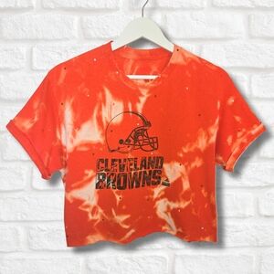 Cleveland Browns Crop Top W/Rhinestones